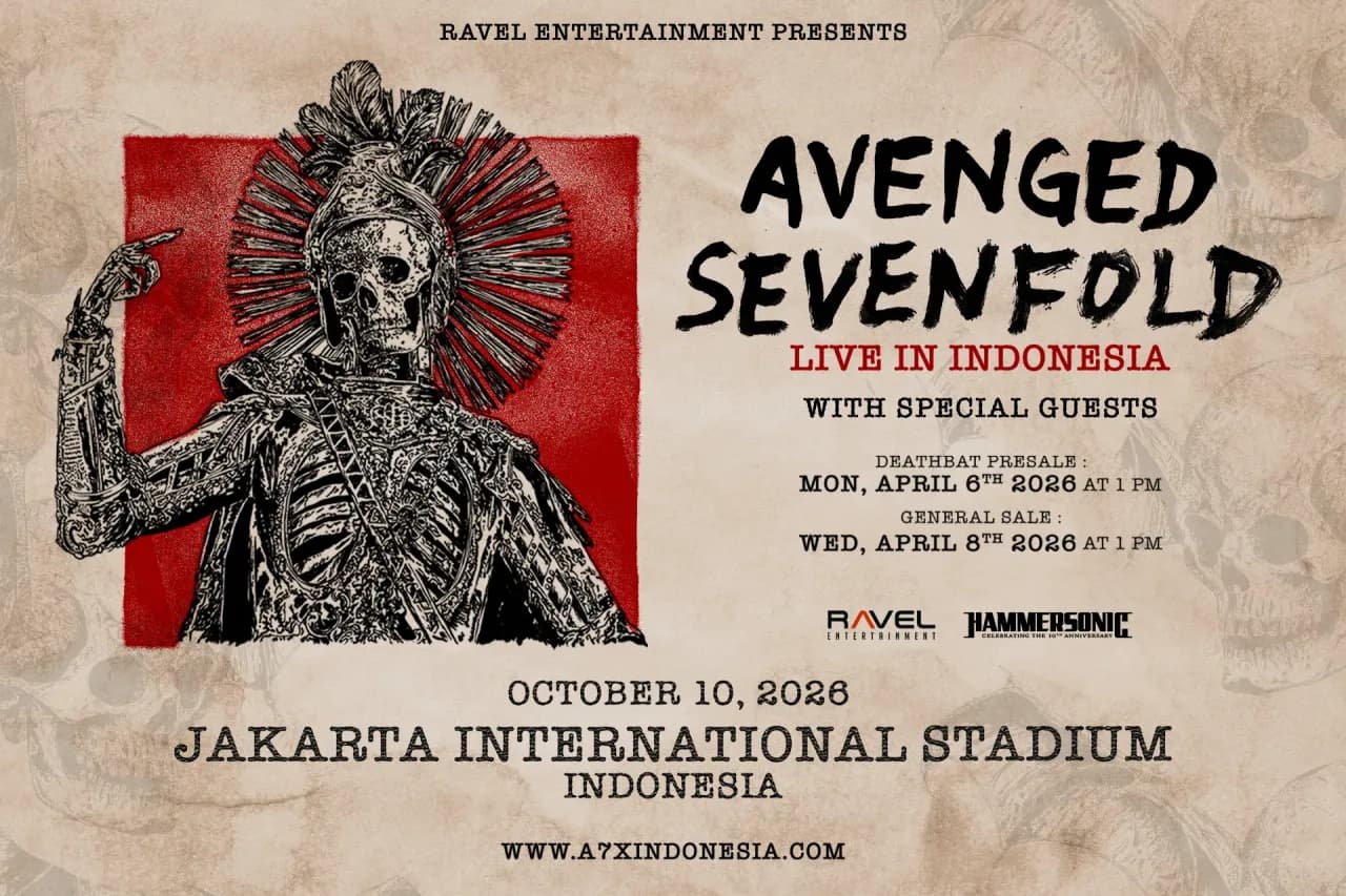 Konser Avenged Sevenfold Jakarta 2026 Resmi Digelar di JIS, Simak Jadwal, Harga Tiket, dan Fakta Menarik Band Legendaris Ini